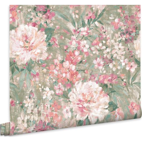 Laura Ashley Vliestapete MAYVILLE HEDGEROW GREEN - 10mx52cm (1/5)