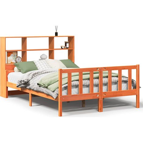 Maison Exclusive - Cama con estantería sin colchón madera maciza