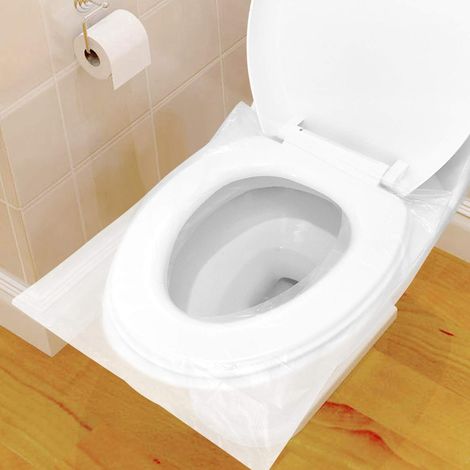 Protege WC Jetable, Protection Toilette wc Jetable 60 PCS Couvre Siege Lunette wc Emballage Individuel Matériau (1/4)