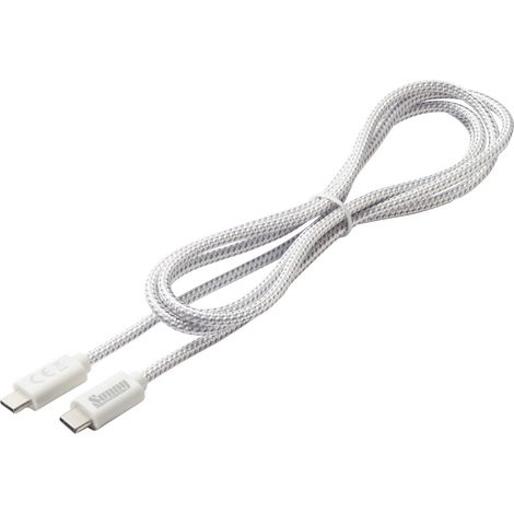 Dehner Elektronik USB-C® Kabel  USB 2.0 USB-C® Stecker 1.5 m Weiß  Power cable (USB-C to USB-C)