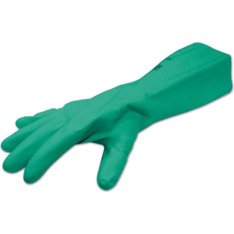 GUANTI LAVORO NITRILE VERDE TG. 9 SOL-VEX PLUS