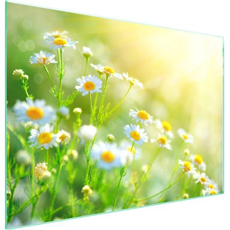 Protection de plaque de cuisson en verre 70x52 cm, motif floral (1/5)