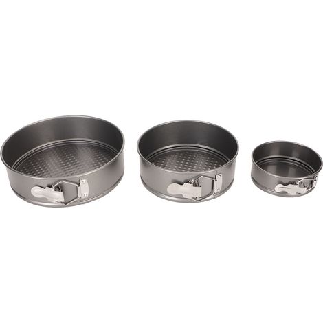 Ensemble de 3 moules à pâtisserie antiadhésifs en acier au carbone, résistants aux acides, pour la cuisson au four de gâteaux, pains, muffins et cupcakes. Cuisson uniforme et homogène. (1/5)