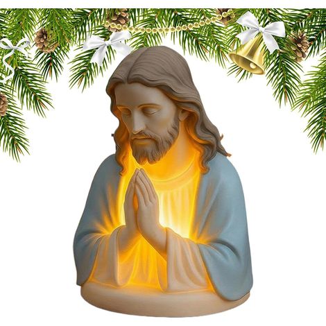 Veilleuse de Prière Vierge Marie Décoration Spirituelle Élégante En Résine (1/5)