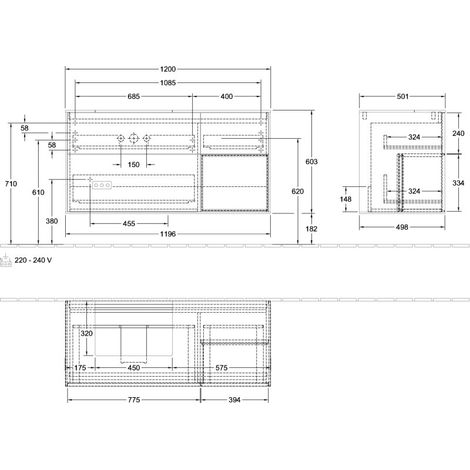 Villeroy & Boch F152GMMT Meuble sous-vasque Finion F15