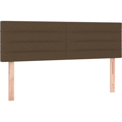 Têtes de lit 2 pcs Marron foncé 72x5x78/88 cm Tissu vidaXL