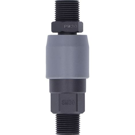 Raccord rapide pneumatique de type C, connecteur d'air autobloquant en plastique et acier pour tuyau PU (SM30+PM30 3/8 po) (1/5)