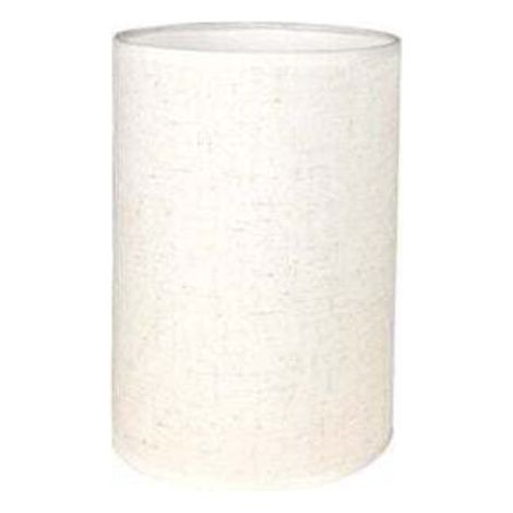 Abat-Jour Cylindrique Tissu En Lin Fait À La Main, Pour Lampe De Table, Suspension, Lampadaire (Blanc, Diamètre 14 Cm X Hauteur 20 Cm)-RAPANDA (1/4)