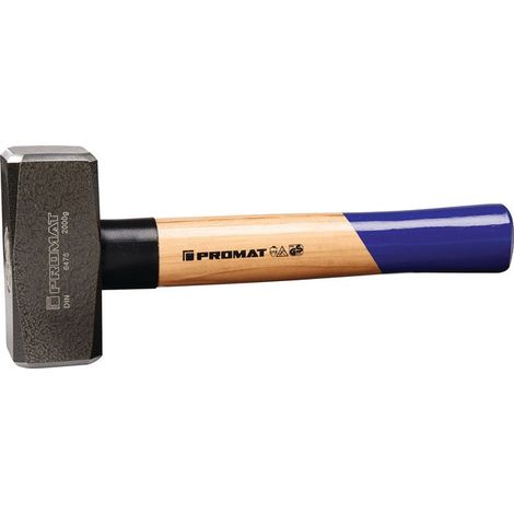 Peso della testa Fäustel 1250g Manicotto di protezione per manico in noce americano PROMAT