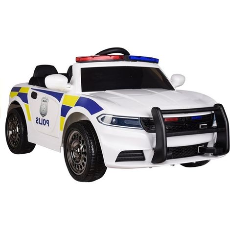 Auto a batteria, auto della polizia bianca (1/5)