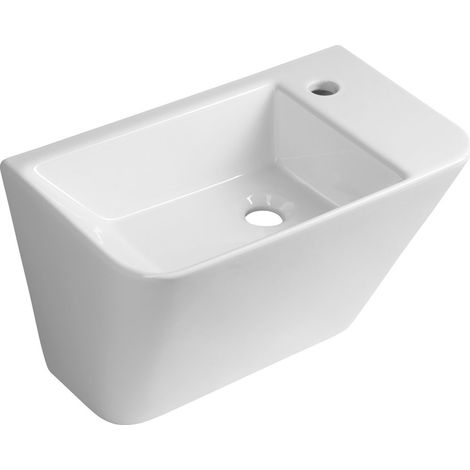 Lavabo PRIMO en céramique 50x28cm, blanc (1/4)