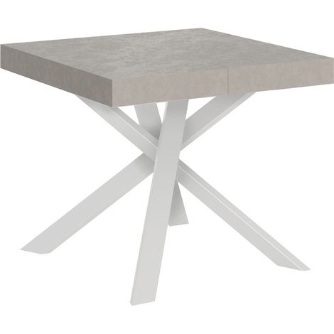 Table Extensible 90/194X90 Cm Clerk Pieds Blancs Cachemire (1/5)