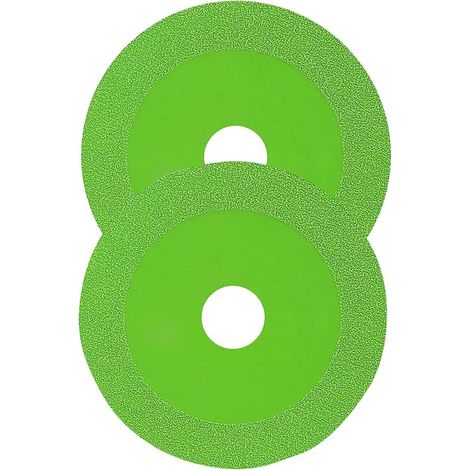 2 Pièces Disque de Coupe de Verre 125mm Disque à Tronçonner le Verre pour Meuleuse d'angle pour Porcelaine, Verre, Jade, Bouteilles de Vin (Ø 22,23 mm Vert)