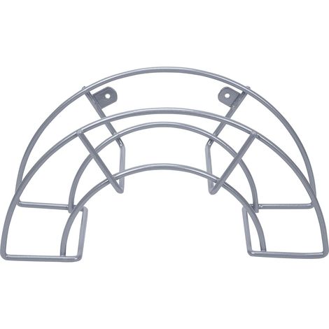 Supporto piccolo per tubo acciaio plastificato grigio (resina), 36,5x13,5x19,5 cm plastificato Grigio