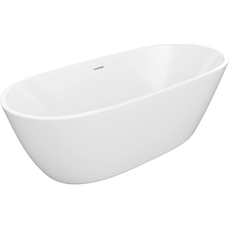 Baignoire îlot blanche - 217 L - Acrylique - 180 x 75 x 57 cm - SAROFA (1/4)