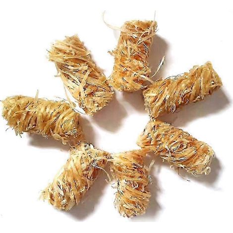 Allume-feu écologiques en rouleau de bois laine de bois naturelle cire naturelle pour le camping et les activités de plein air (25-26 cm).