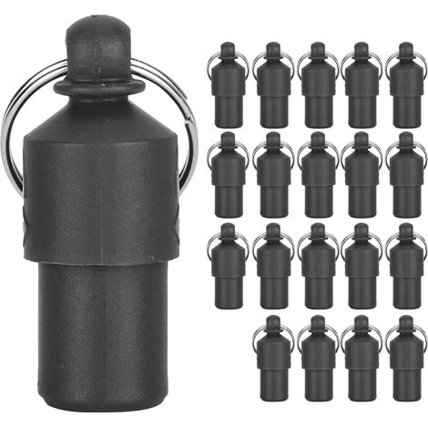 20 étiquettes anti-perte pour chien et chat, pendentif avec tube de stockage pour collier, nom et adresse (Noir) (1/5)