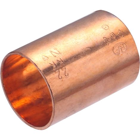 Manguito Cobre Doble Hembra Igual QUICK PLOMBERIE - Ø22