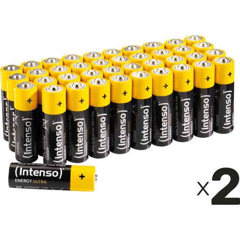 Jeu de piles AA INTENSO Energy Ultra, LR06, 80 pièces