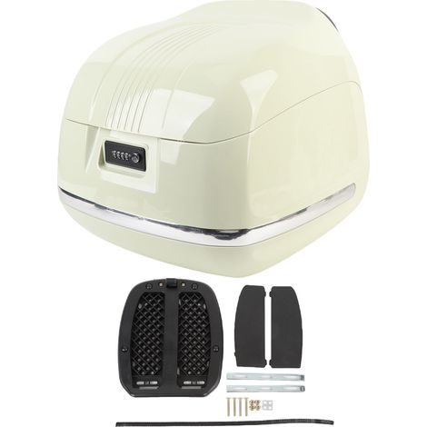 Boîte arrière de moto, capacité de 35l, résistante à la pluie, étui de transport élégant pour queue de moto, pour le cyclisme, vert (1/5)