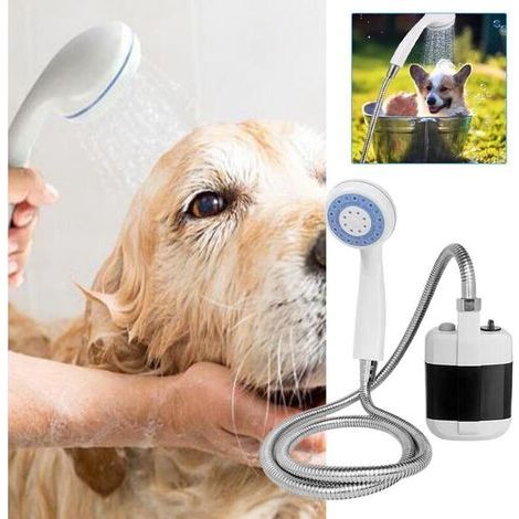 Douche de camping portable, rechargeable par USB, pompe à eau portable avec tuyau, pour camping, randonnée, plage, lavage de voiture, voyage, nettoyage des animaux de compagnie, campi (1/3)