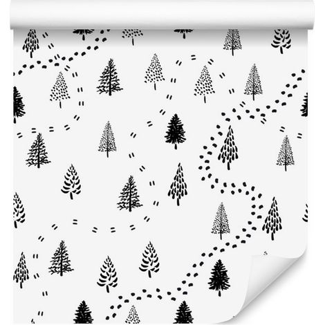 Papel pintado de árboles para salón y dormitorio, 50x1000 cm. (1/5)
