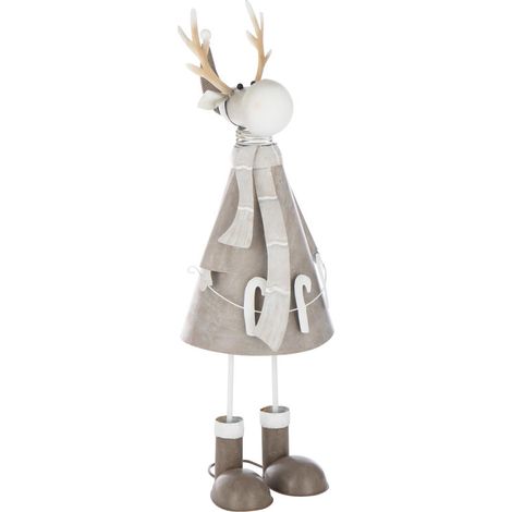 Statue Déco en Métal "Sucre d'Orge" 61cm Grège (1/3)