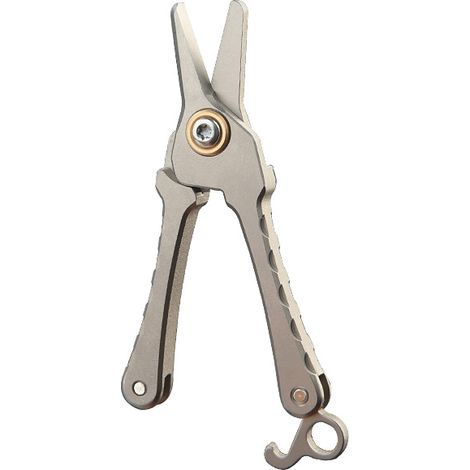 ciseaux à baïonnette miniatures en alliage de titane Mini ciseaux en alliage de titane, tondeuse à poils de nez unisexe, porte-clés portable, tondeuse à barbe, tondeuse à sourcils (1/5)