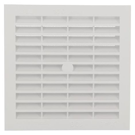Nicoll – Grille carrée moustiquaire 156 x 156 mm – Surface de passage 150 cm² – Pose à visser ou coller – Pour intérieur