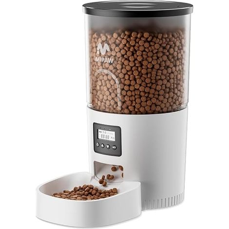 Automatic Cat Food Dispenser with Programmable Timer – 5 L Automatic Feeder for Cats and Small Dogs, Automatic Feeding Bowl, 1-6 Meals per Day (1/5)
