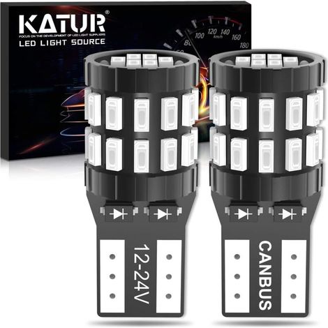 194 W5W 168 T10 LED CANBUS sans Erreur LED Rouge Brillant Ampoule 30-SMD 3014 12-24V Remplacement Lumière de Plaque d'immatriculation de Porte de Carte de dôme de Voiture(Version améliorée)