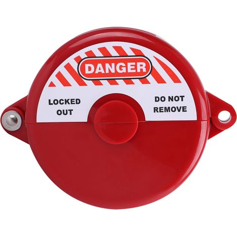 Verrou à bille, verrou de sécurité pour bouteille de gaz, verrou à volant à disque, verrou de vanne LDV12 rouge 64 mm-127 mm (1/5)