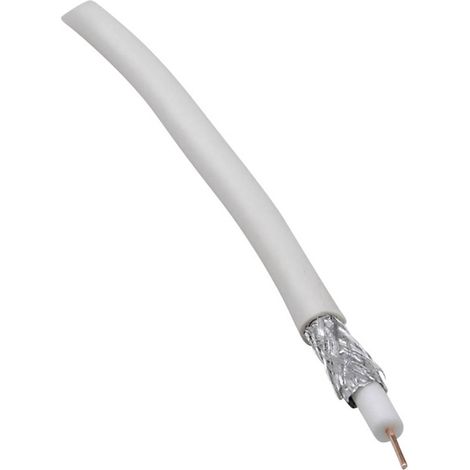 Câble coaxial BKL Electronic 0806001/25 75 Ω 90 dB blanc 25 m X79774