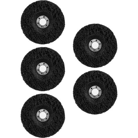 5 Stück 100 mm schwarze Polypropylen-Streifenscheiben zum Entfernen von Farbe und Rost mit Winkelschleifern (1/5)