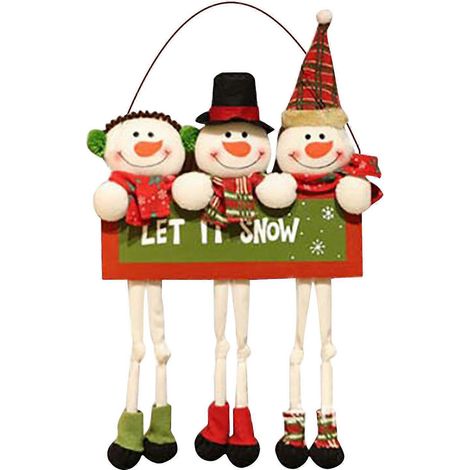Ornements de fête déco Noël fenêtre fête Père Noël déco porte (1/2)