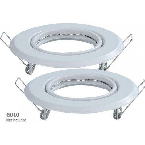 V-tac 2 portafaretti da incasso rotondi gu10 bianco vt-817 8938