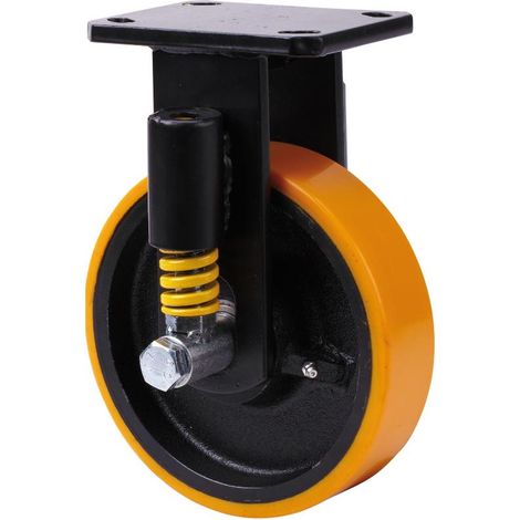 rueda fija  17hlse150-hub suspension hierro-poliur.naranja eje bolas (1/2)