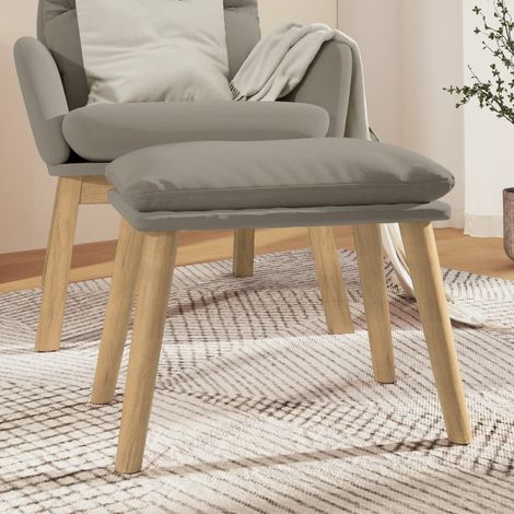 vidaXL Repose-pied Gris clair 45x29,5x35 cm Velours (1/5)