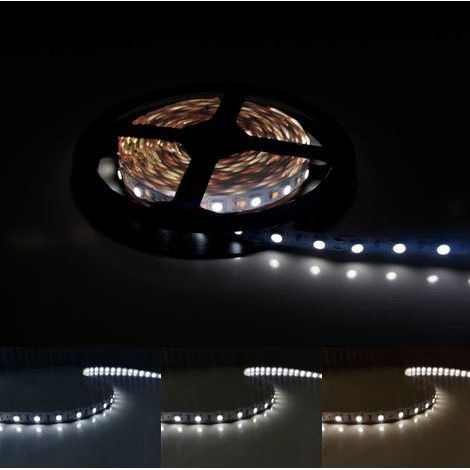 Silamp – Ruban LED 12V 5M SMD5050 IP20 60LED/m – Blanc neutre 4000K – 4500 lumens pour éclairage intérieur (1/5)