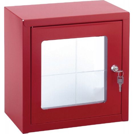 [JAMAIS UTILISE] Boîte Sous Verre Boitier Coffret Vanne Gaz Rouge THERMADOR avec Serrure à Clé 600x600x300mm - BSVD663 (1/5)