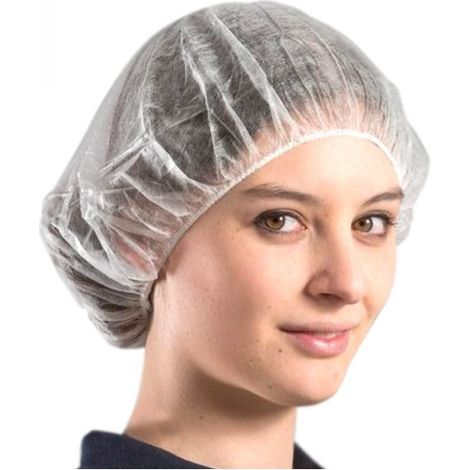 Trade Shop - 100 Auriculares Tnt Desechables Para El Cabello Con Auriculares Transpirables Elásticos Blancos -