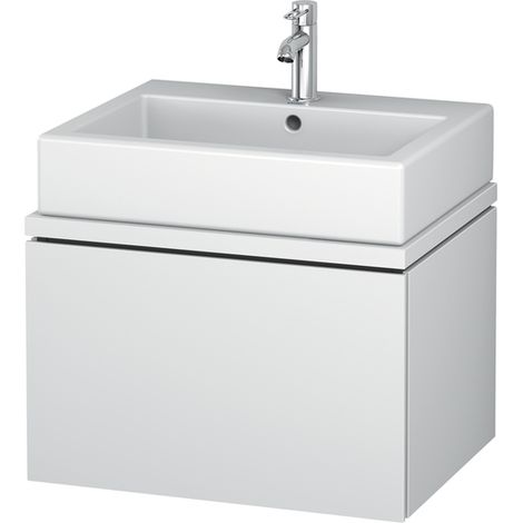 Mueble de lavabo Duravit L-Cube para consola Compact, ancho 620mm, profundidad 477mm, 1 cajón, color: roble cachemir chapa de madera auténtica - LC58001111 (1/5)