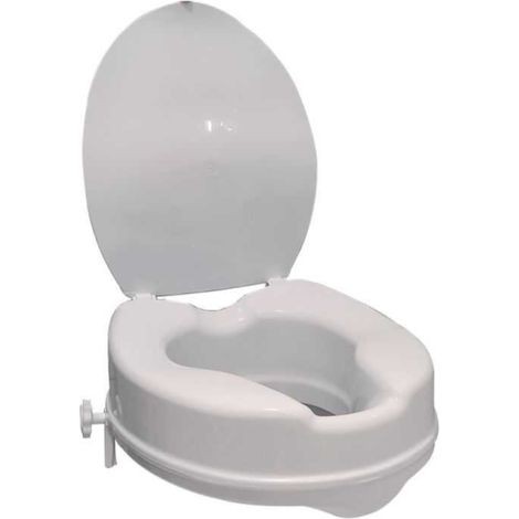 Pellet – Réhausseur WC 10 cm – Plastique blanc – Assise anti-contact – Installation rapide – Pour personnes à mobilité réduite
