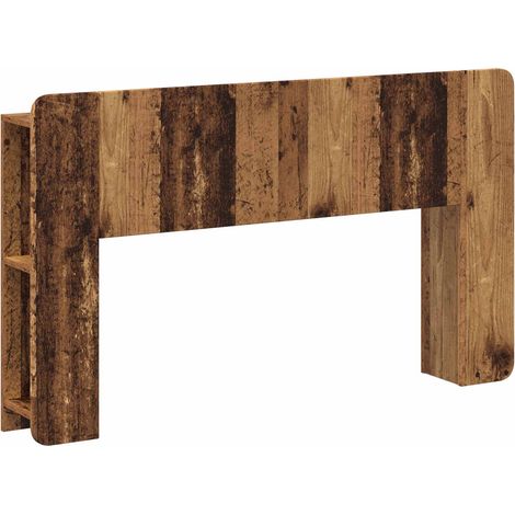 Cabecero con armario Madera envejecida Madera de Ingeniería vidaXL