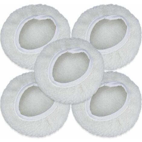 Lot de 5 Bonnet de Polissage, 125-150mm Kit Auto Disque Polissage Bonnet en Laine Tampons de Cirage pour la Plupart des Polisseurs de Voiture (1/5)