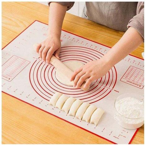 Tapis de cuisson en silicone antiadhésif réutilisable, tapis de pâtisserie pour pâte fondante, convient pour tapis de cuisson en silicone, tapis de comptoir, tapis à rouler la pâte, tapis de base pour