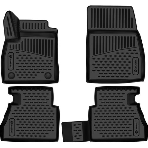 KIT TAPPETINI 3D COMPATIBILE CON Tourneo Courier 2024-, Compactvan, Europe, 4 pcs.  TAPPETINO IN GOMMA TPE  BORDO ALTO 3D ANTISCIVOLO IMPERMEABILE