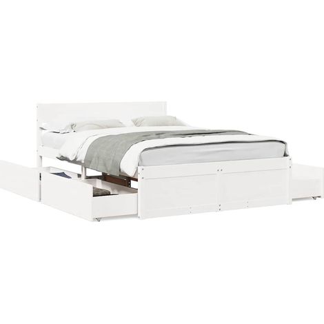 Maison Exclusive - Letto senza Materasso Bianco 120x190 cm Legno Massello di Pino