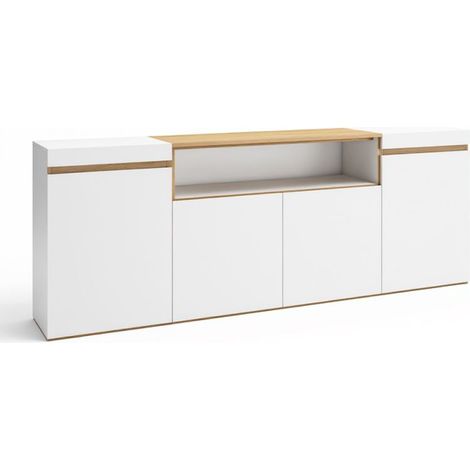 Aparador Kavos Blanco - Roble Arena (ancho) x 75cm (alto) (1/3)