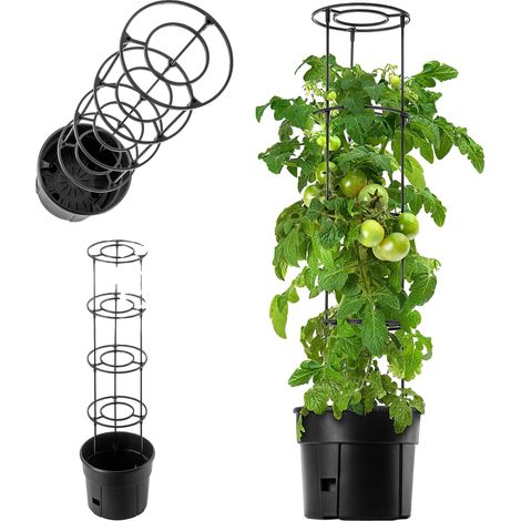 Pot de Tomate, Capacité de 12 Litres, Diamètre de 30 cm et 40 cm, Matériau Plastique Durable, Convient pour Balcons et Terrasses, Résistant aux Conditions Météorologiques (1/5)